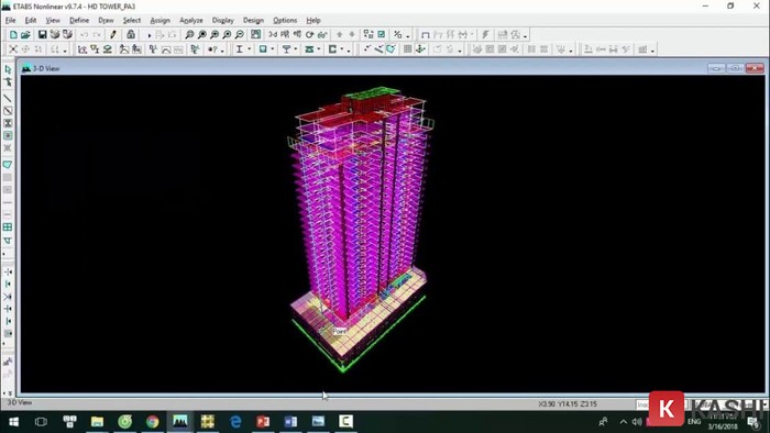 Giao diện ETABS 9.7.4