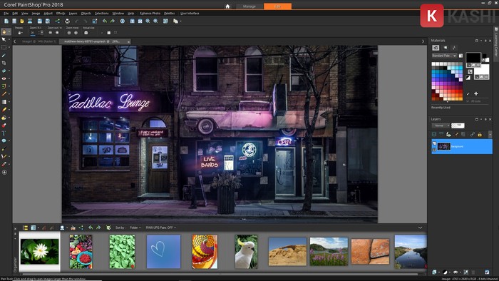 Giao diện Phần mềm Corel Paintshop Pro