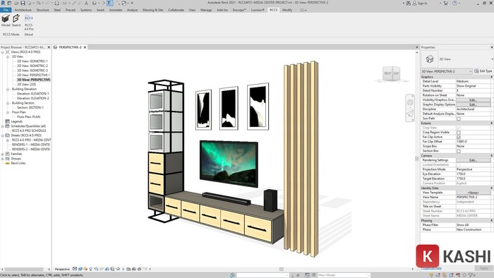 Giao diện làm việc Revit 2021