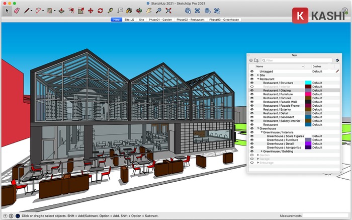 Giao diện phần mềm Sketchup 2021 bản quyền