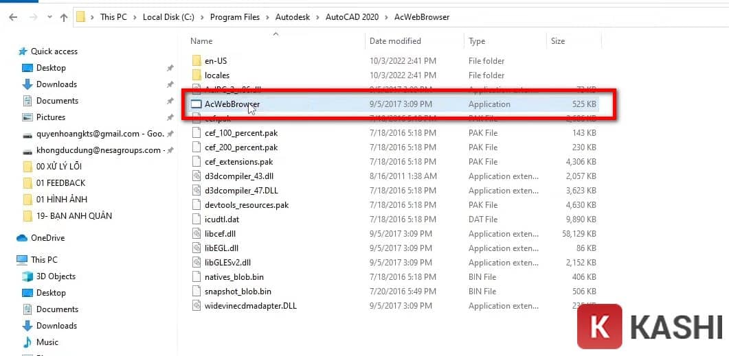 Đổi tên file AcWebBrowser