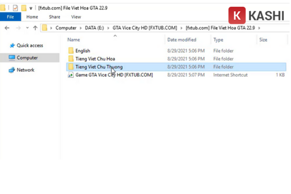Chọn file Việt Hóa chữ thường