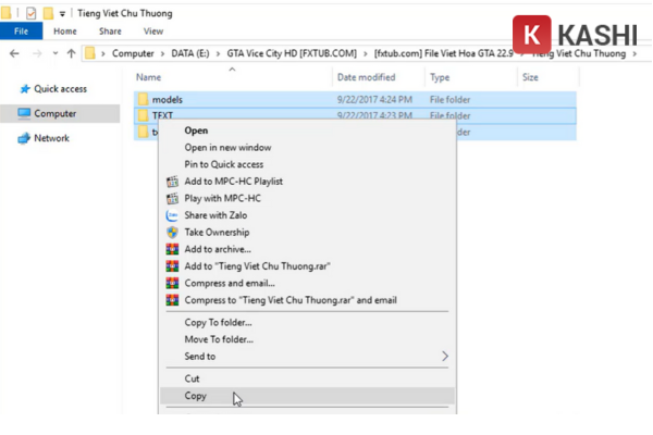 Sao chép file Việt Hóa