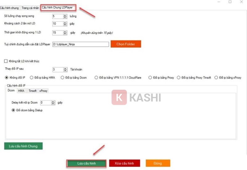 Setup cấu hình LD chung