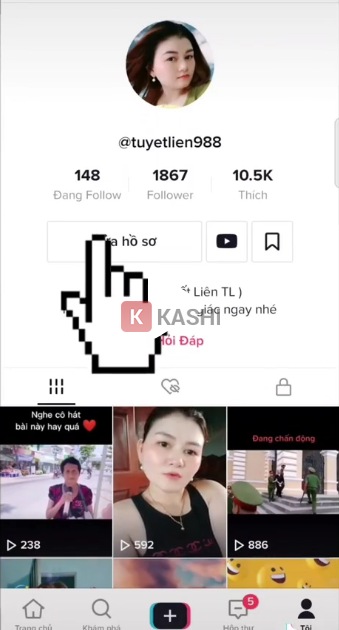 Nhấn "Sửa hồ sơ"