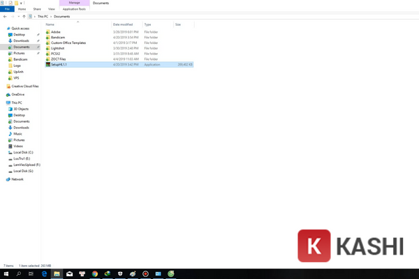 Chạy file cài đặt