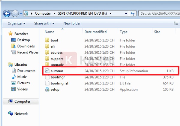 Kiểm tra file autorun