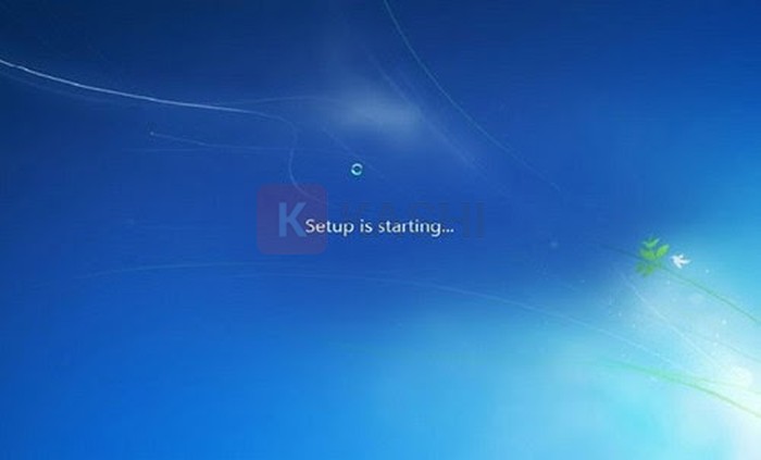 Bắt đầu cài đặt Windows 7