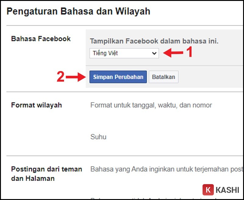 Cách Đổi Tên Facebook 1 Chữ Đơn Giản 2024 Đổi ngôn ngữ tiếng Việt
