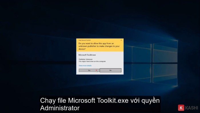 Người dùng chọn “Yes”