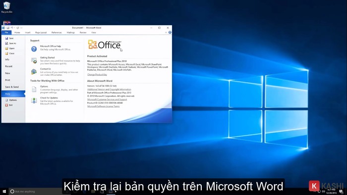 Kiểm tra lại bản quyền trên các phần mềm của Microsoft 