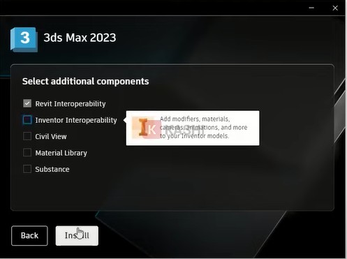 Chọn thành phần cài đặt