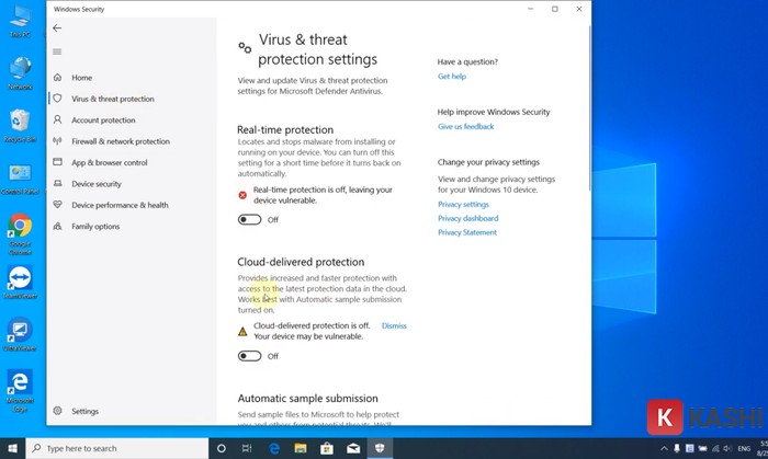 Tắt Windows Defender
