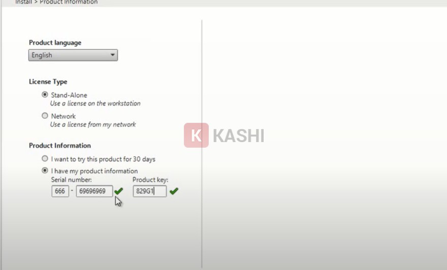 Nhập key Revit 2015