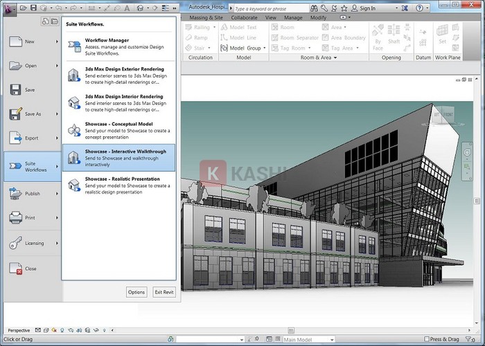 Giao diện làm việc Revit 2015