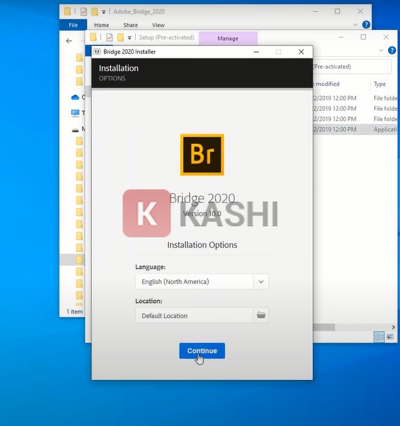 Nhấn Continue để tiếp tục