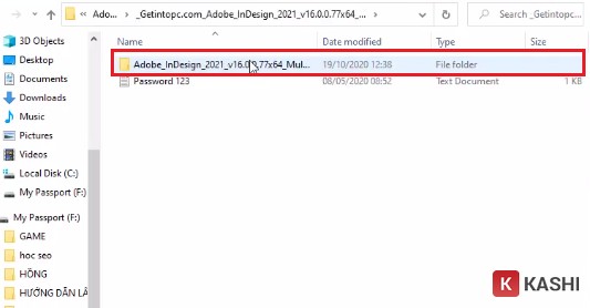 Mở file cài đặt InDesign