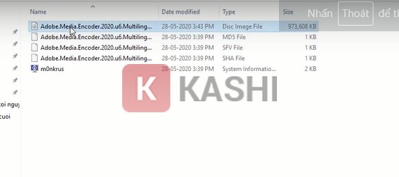 Chọn file cài đặt