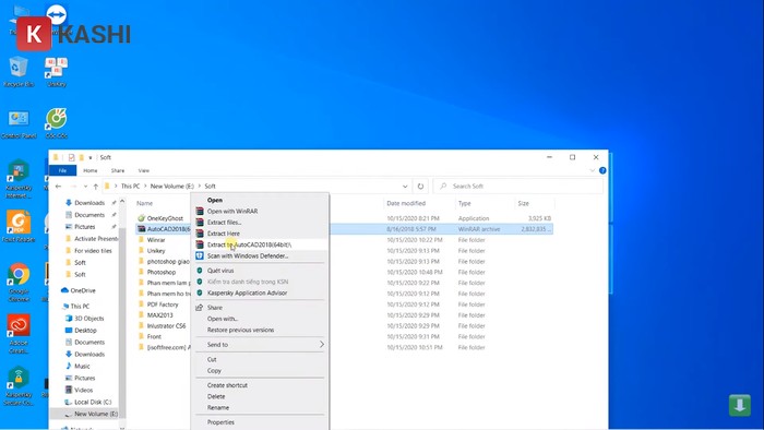 Giải nén file cài đặt