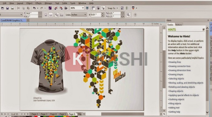 Tính năng nổi bật của CorelDRAW 12
