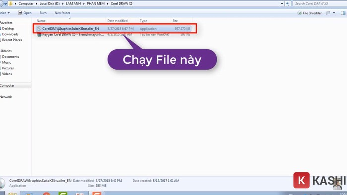 Chạy file cài đặt