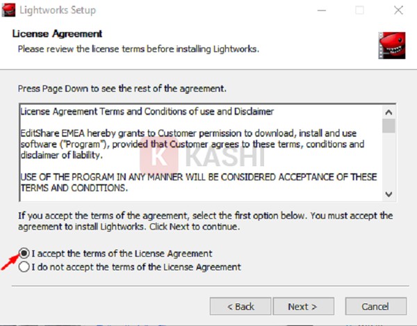 Chọn Accept và Next