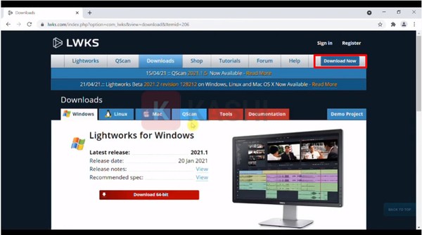 Tải và giải nén Lightworks