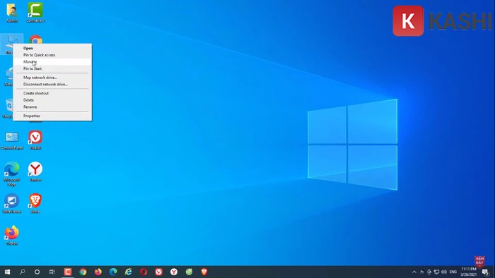 Mở Computer Management
