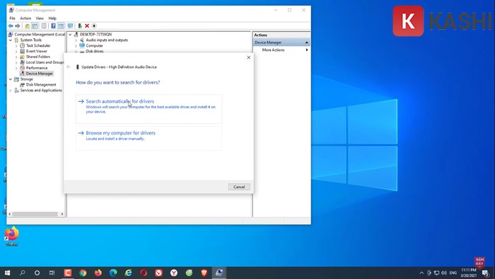 Tìm kiếm driver tự động