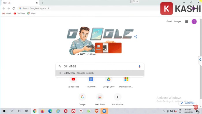Tìm kiếm driver trên website nhà sản xuất