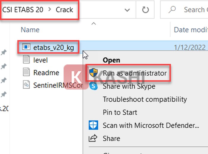 Các bước kích hoạt ETABS 2020