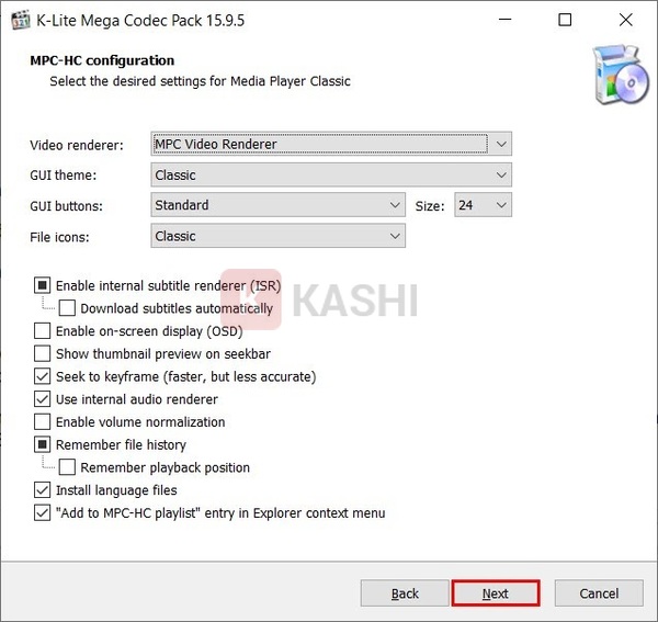 Cài đặt Media Player Classic
