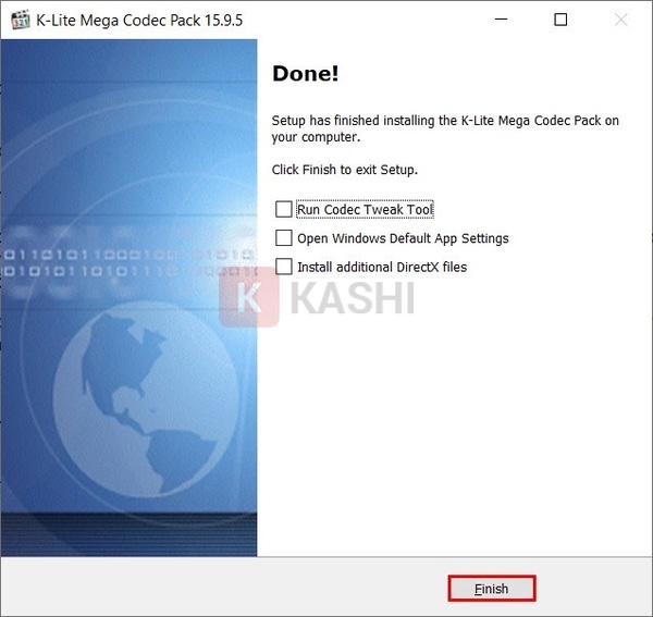 Kết thúc cài đặt
