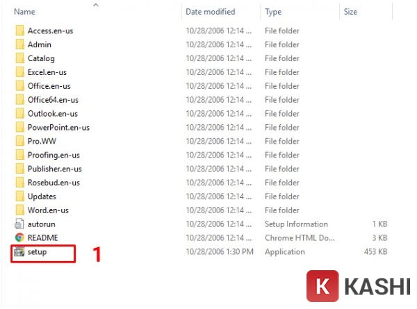 Chạy file setup Office 2007