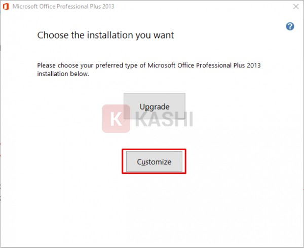 Tùy chỉnh cài đặt Office 2013