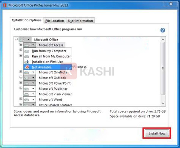 Bỏ chọn các ứng dụng không cần thiết
