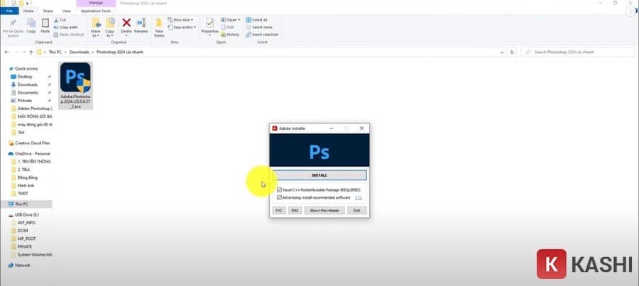 Chọn “ENG” => Sau đó click “Install”
