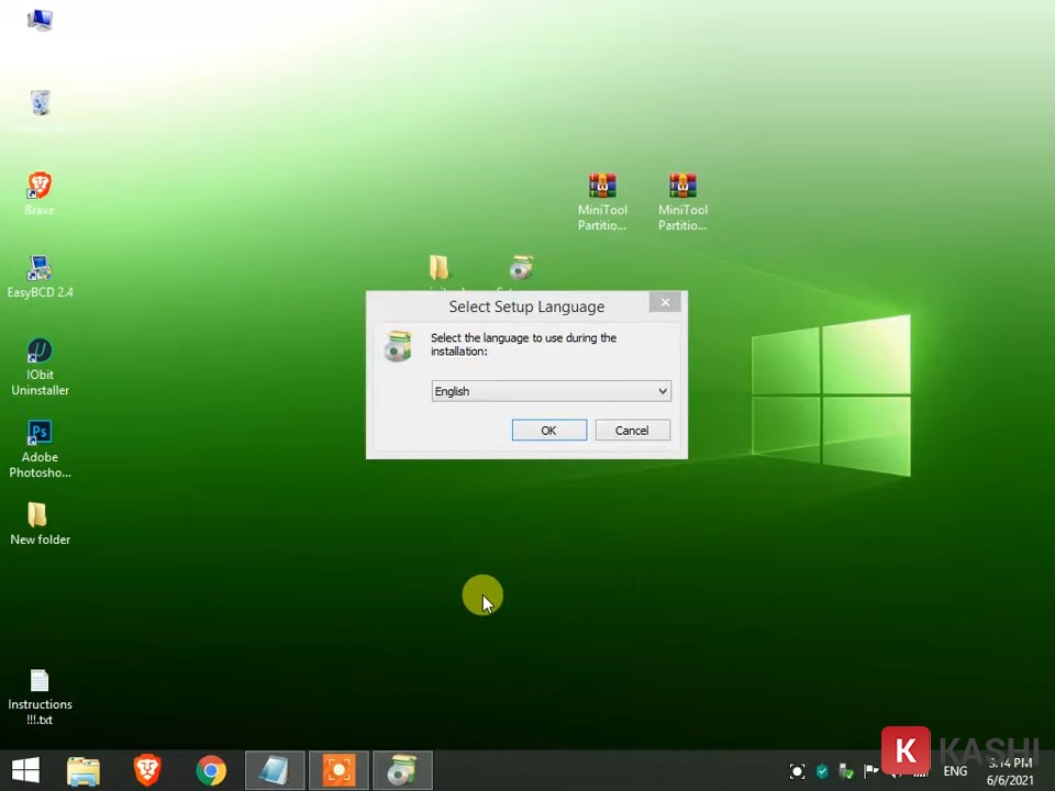 Chọn ngôn ngữ English