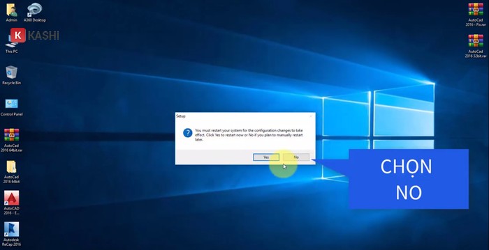 Chọn "No"