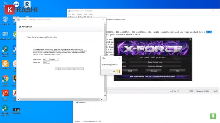 Nhập Serial Number và Product Key
