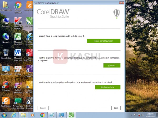 Nhập Serial Number