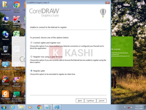Khởi động CorelDRAW X7
