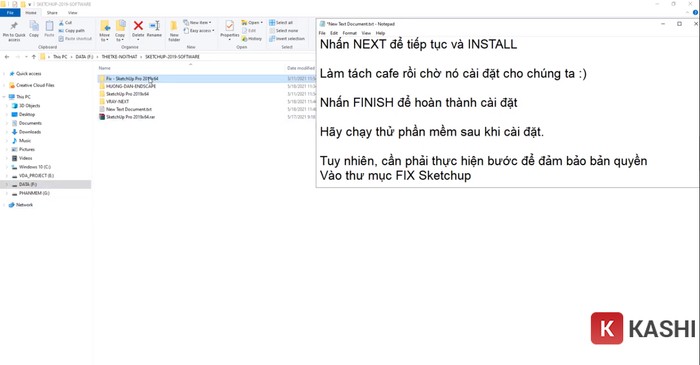 Mở "Fix - SketchUp Pro 2019x64"