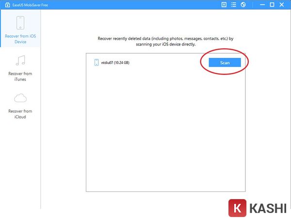 Quét ảnh đã xóa bằng EaseUS MobiSaver