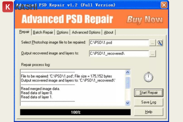 Sử dụng Advanced PSD Repair