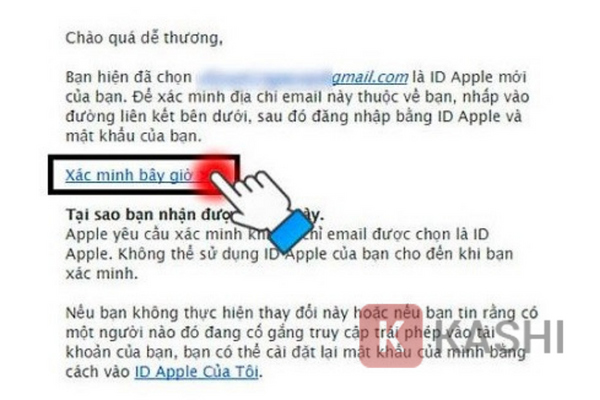 Xác minh Apple ID qua email