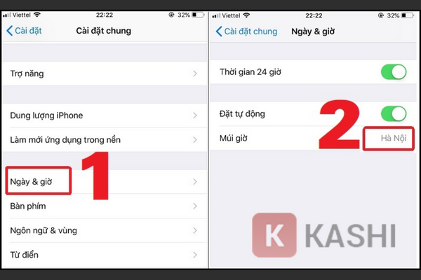 Kiểm tra cài đặt ngày và giờ