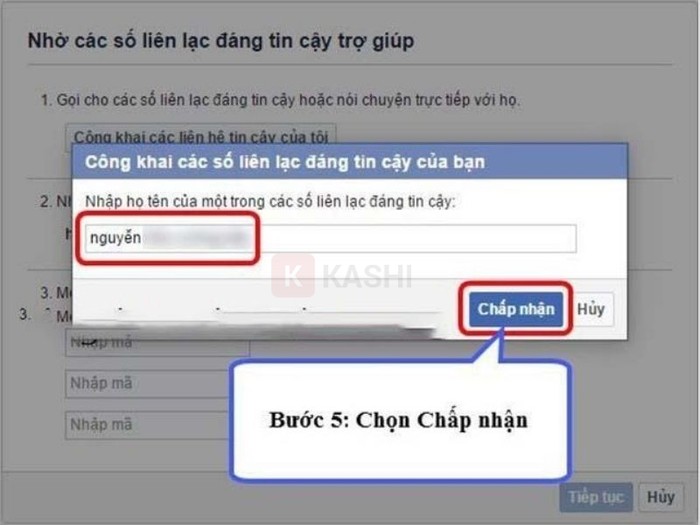 Khôi Phục Mật Khẩu Facebook Bằng Hình Ảnh: Hướng Dẫn Chi Tiết 2025 Nhấn "Chấp nhận"