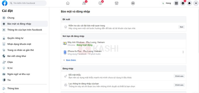 Khôi Phục Mật Khẩu Facebook Bằng Hình Ảnh: Hướng Dẫn Chi Tiết 2025 Chọn "Bảo mật và đăng nhập"