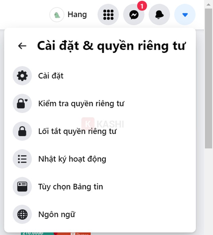 Khôi Phục Mật Khẩu Facebook Bằng Hình Ảnh: Hướng Dẫn Chi Tiết 2025 Chọn "Cài đặt"